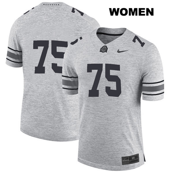 Ohio State Buckeyes Women's Thayer Munford #75 Gray Authentic Nike No Name College NCAA Stitched Football Jersey KY19I78VR